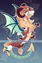 Size: 2811x4192 | Tagged: safe, artist:gkolae, imported from derpibooru, oc, oc only, draconequus, angry, draconequus oc, gritted teeth, horns, teeth, wings, zoom layer