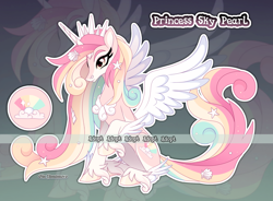 Size: 4122x3032 | Tagged: safe, artist:gkolae, imported from derpibooru, oc, oc only, alicorn, pony, alicorn oc, ethereal mane, horn, multicolored hair, rainbow hair, starry mane, unshorn fetlocks, wings, zoom layer