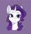 Size: 1679x1846 | Tagged: safe, artist:tomi_ouo, imported from derpibooru, rarity, unicorn, bust, ear piercing, earring, jewelry, piercing, portrait, purple background, simple background, sternocleidomastoid