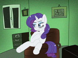 Size: 1366x1024 | Tagged: artist needed, source needed, safe, imported from derpibooru, rarity, armchair, chair, reference, sitting, tired