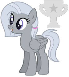 Size: 850x950 | Tagged: safe, artist:eclipse-knight15, imported from derpibooru, oc, oc only, oc:silver trophy, pegasus, pony, base used, female, mare, offspring, parent:chipcutter, parent:silver spoon, simple background, solo, transparent background