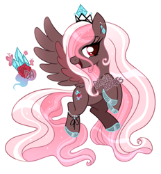 Size: 1779x1916 | Tagged: safe, artist:dixieadopts, imported from derpibooru, oc, oc:primrose, pegasus, pony, female, mare, offspring, parent:fluttershy, parent:king sombra, parents:sombrashy, simple background, solo, transparent background