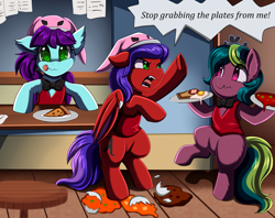 Size: 3349x2650 | Tagged: safe, artist:pridark, imported from derpibooru, oc, oc only, bat pony, earth pony, pony, bat pony oc, earth pony oc, trio