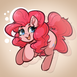 Size: 4000x4000 | Tagged: safe, artist:witchtaunter, imported from derpibooru, pinkie pie, earth pony, pony, absurd resolution, cute, diapinkes, ear fluff, female, gradient background, happy, mare, smiling, solo