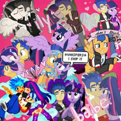 Size: 400x401 | Tagged: safe, artist:candywharhol, edit, imported from derpibooru, flash sentry, twilight sparkle, alicorn, pegasus, pony, equestria girls, female, flashlight, male, mare, shipping, stallion, straight, text, twilight sparkle (alicorn)