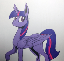 Size: 2944x2784 | Tagged: safe, artist:darkhestur, derpibooru exclusive, imported from derpibooru, twilight sparkle, alicorn, female, marker drawing, simple background, solo, traditional art, twilight sparkle (alicorn), white background