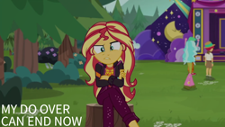Size: 1920x1080 | Tagged: safe, edit, edited screencap, editor:quoterific, imported from derpibooru, screencap, lemon zack, paisley, sunset shimmer, equestria girls, equestria girls series, sunset's backstage pass!, spoiler:eqg series (season 2), music festival outfit