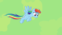 Size: 1280x720 | Tagged: safe, imported from derpibooru, screencap, rainbow dash, pony, daring don't, solo