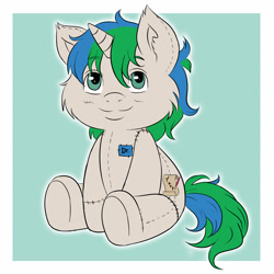 Size: 2480x2480 | Tagged: safe, artist:micaza_, imported from derpibooru, oc, oc:star logic, pony, unicorn, cute, doctor, plushie, solo