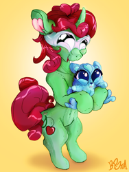 Size: 2400x3200 | Tagged: safe, artist:br0via, imported from derpibooru, oc, pony, unicorn, bipedal, female, mare, mask, plushie, solo