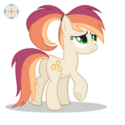 Size: 3500x3500 | Tagged: safe, artist:r4hucksake, imported from derpibooru, oc, oc only, oc:sunseeker, earth pony, pony, base used, butt, female, mare, plot, ponytail, simple background, solo, transparent background