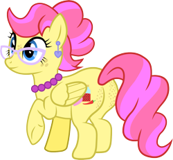 Size: 1335x1231 | Tagged: safe, artist:thunderdasher07, imported from derpibooru, oc, oc only, oc:scarlet spice, pegasus, pony, butt, butt freckles, chubby, ear piercing, earring, freckles, glasses, hair bun, jewelry, pegasus oc, piercing, plot, raised hoof, simple background, solo, transparent background, vector