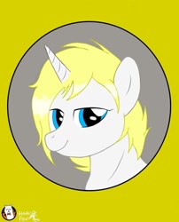 Size: 1036x1280 | Tagged: safe, artist:deltaprotobyte, imported from derpibooru, oc, oc only, oc:kionagdl, alicorn, simple background, solo, yellow background