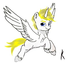Size: 590x520 | Tagged: safe, artist:kauan, imported from derpibooru, oc, oc only, oc:kionagdl, alicorn, simple background, solo, white background