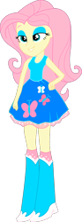 Size: 716x1920 | Tagged: safe, artist:smbros, imported from derpibooru, fluttershy, human, equestria girls, blue, blue eyeshadow, crossover, eyeshadow, female, ice, ice flower, lidded eyes, makeup, princess peach, simple background, smugshy, solo, super mario bros., the super mario bros. movie, transparent background