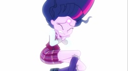 Size: 1100x618 | Tagged: safe, imported from derpibooru, screencap, sci-twi, twilight sparkle, equestria girls, friendship games, clothes, crystal prep academy uniform, eyes closed, scared, school uniform