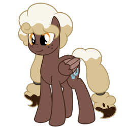 Size: 2000x2000 | Tagged: safe, artist:besttubahorse, imported from derpibooru, oc, oc only, oc:sweet mocha, pegasus, pony, colored wings, female, freckles, mare, pegasus oc, simple background, smiling, solo, transparent background, two toned wings, vector, wings