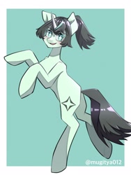 Size: 1536x2048 | Tagged: safe, artist:mugitya012, imported from derpibooru, oc, oc only, pony, unicorn, butt, female, horn, plot, solo, unicorn oc