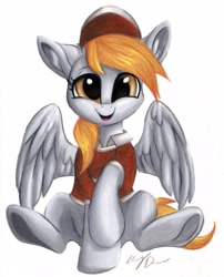 Size: 3304x4096 | Tagged: safe, artist:gleamydreams, imported from derpibooru, derpy hooves, pegasus, pony, female, mailmare, simple background, solo, white background