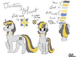 Size: 1600x1200 | Tagged: safe, imported from derpibooru, oc, oc:venture heart, pony, unicorn, reference sheet, simple background, stallion oc, white background