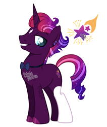 Size: 2000x2362 | Tagged: safe, artist:dixieadopts, imported from derpibooru, oc, oc only, oc:star child, pony, unicorn, base used, bowtie, magical lesbian spawn, male, offspring, parent:rarity, parent:tempest shadow, parents:tempity, simple background, solo, stallion, transparent background