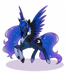 Size: 3743x4096 | Tagged: safe, artist:yutailaarts, imported from derpibooru, princess luna, alicorn, pony, female, simple background, solo, white background