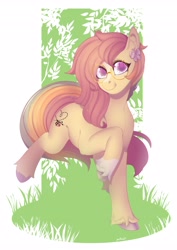 Size: 2905x4096 | Tagged: safe, artist:yutailaarts, imported from derpibooru, oc, oc only, earth pony, pony, earth pony oc, female, glasses, solo