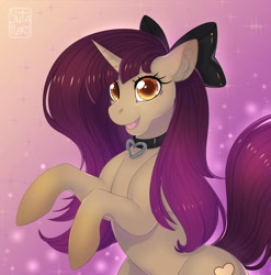 Size: 3459x3500 | Tagged: safe, artist:yutailaarts, imported from derpibooru, oc, oc only, pony, unicorn, choker, female, horn, solo, unicorn oc