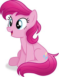 Size: 3142x4125 | Tagged: safe, artist:anime-equestria, imported from derpibooru, pinkie pie, earth pony, alternate hairstyle, female, happy, mare, simple background, sitting, solo, straight hair, straight mane, transparent background, vector