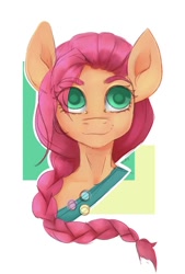 Size: 810x1200 | Tagged: safe, artist:elusivepurple, imported from derpibooru, sunny starscout, earth pony, bust, female, g5, portrait, solo