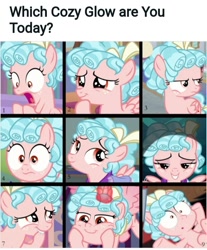 Size: 720x868 | Tagged: safe, edit, edited screencap, imported from derpibooru, screencap, cozy glow, alicorn, pegasus, marks for effort, school raze, the ending of the end, alicornified, cozy glow is best facemaker, cozycorn, multeity, palindrome get, race swap