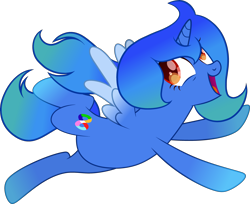 Size: 3987x3260 | Tagged: safe, artist:misscupcake333, artist:tanahgrogot, imported from derpibooru, oc, oc only, oc:viola margaretha, alicorn, pony, base used, cute, female, flying, happy, mare, ocbetes, open mouth, open smile, simple background, smiling, solo, transparent background, vector