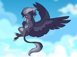 Size: 4081x3000 | Tagged: safe, artist:venommocity, imported from derpibooru, oc, oc:thunderbird, pegasus, pony, magical lesbian spawn, male, offspring, parent:clear sky, parent:rainbow dash, parents:cleardash, solo, stallion