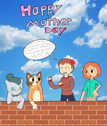 Size: 3311x3888 | Tagged: safe, imported from derpibooru, cloudy quartz, bluey, chillis heeler, crossover, family guy, female, lois griffin, mother, mother's day, sharon marsh, south park