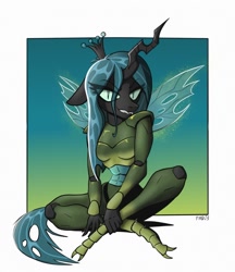Size: 1279x1478 | Tagged: safe, artist:fullmetaldreams, imported from derpibooru, queen chrysalis, anthro, changeling, changeling queen, exoskeleton, female, solo
