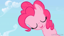 Size: 520x293 | Tagged: safe, imported from derpibooru, screencap, pinkie pie, earth pony, pony, the ticket master, animated, blinking, gif, solo