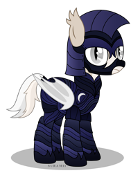 Size: 4631x5720 | Tagged: safe, artist:suramii, imported from derpibooru, oc, oc:cuddy, bat pony, pony, armor, female, mare, simple background, solo, transparent background