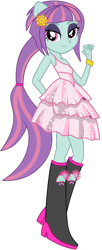 Size: 512x1257 | Tagged: safe, artist:ajosterio, sunny flare, equestria girls, boots, fall formal outfits, high heel boots, shoes, solo