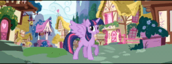 Size: 1600x592 | Tagged: safe, imported from twibooru, discord, lord tirek, spike, twilight sparkle, alicorn, pony, 2017, action, animated, book, female, image, male, mp4, rewind, seizure warning, text, twilight sparkle (alicorn), wat