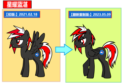 Size: 3223x2154 | Tagged: safe, artist:equestria secret guard, imported from derpibooru, oc, oc only, oc:星耀蓝湛, pegasus, pony, development, facial markings, male, pegasus oc, simple background, stallion, transparent background, wings