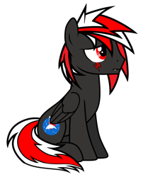 Size: 4113x5081 | Tagged: safe, artist:equestria secret guard, imported from derpibooru, oc, oc only, oc:星耀蓝湛, pegasus, pony, facial markings, male, pegasus oc, simple background, sitting, stallion, transparent background, wings