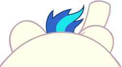 Size: 4096x2268 | Tagged: safe, artist:charleston-and-itchy, edit, editor:oathcharm, imported from derpibooru, dj pon-3, vinyl scratch, pony, unicorn, belly, female, female pov, lying down, lying down meme, mare, meme, offscreen character, offscreen female, on back, perspective, pictures of bellies, pov, simple background, solo, transparent background