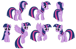 Size: 3838x2480 | Tagged: safe, artist:culu-bluebeaver, imported from derpibooru, twilight sparkle, alicorn, pony, digital, digital art, female, horn, mare, png, reference, reference sheet, simple background, solo, transparent background, twilight sparkle (alicorn), vector, vector trace, wings