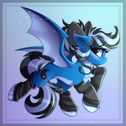 Size: 1100x1100 | Tagged: safe, artist:starcasteclipse, imported from derpibooru, oc, oc only, oc:starcast, bat pony, pony, concave belly, countershading, female, mare, pale belly, side view, solo