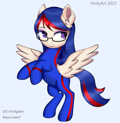 Size: 838x857 | Tagged: safe, artist:vinilyart, imported from derpibooru, oc, oc only, oc:melina lightning, pegasus, pony, base used, bodysuit, clothes, jumpsuit, solo