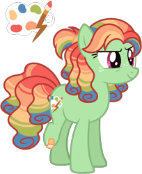 Size: 1400x1717 | Tagged: safe, artist:strawberry-spritz, imported from derpibooru, oc, earth pony, pony, amputee, female, magical lesbian spawn, mare, offspring, parent:rainbow dash, parent:tree hugger, parents:rainbowhugger, simple background, solo, transparent background