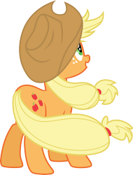 Size: 3000x3953 | Tagged: safe, artist:cloudy glow, imported from derpibooru, applejack, earth pony, pony, family appreciation day, .ai available, applejack's hat, cowboy hat, female, hat, mare, simple background, solo, transparent background, vector