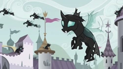 Size: 1000x563 | Tagged: safe, imported from derpibooru, thorax, changeling, a canterlot wedding, the times they are a changeling, canterlot, flashback