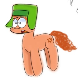Size: 629x628 | Tagged: safe, artist:anonymare, imported from derpibooru, pony, crossover, kyle broflovski, ponified, simple background, solo, south park, white background
