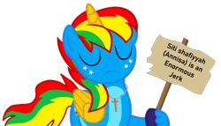 Size: 1964x1125 | Tagged: artist needed, safe, imported from derpibooru, oc, oc:shield wing, alicorn, colored horn, colored wings, eyes closed, horn, jewelry, necklace, op is a duck, op is trying to start shit, wings